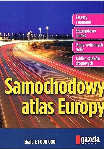 Okładka książki samochodowy atlas europy. 1:1 000 000